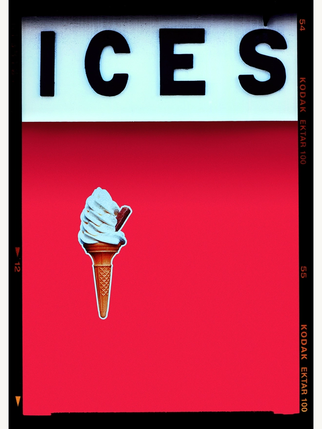Richard Heeps Ices red colour typography photography pop art print
