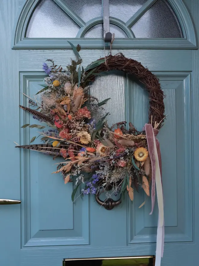 Everlasting Autumn Floral Wreath
