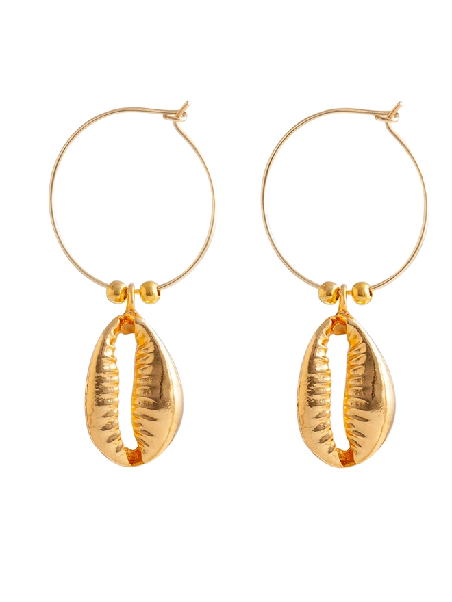 LOEL Gold Pukka Shell Earrings