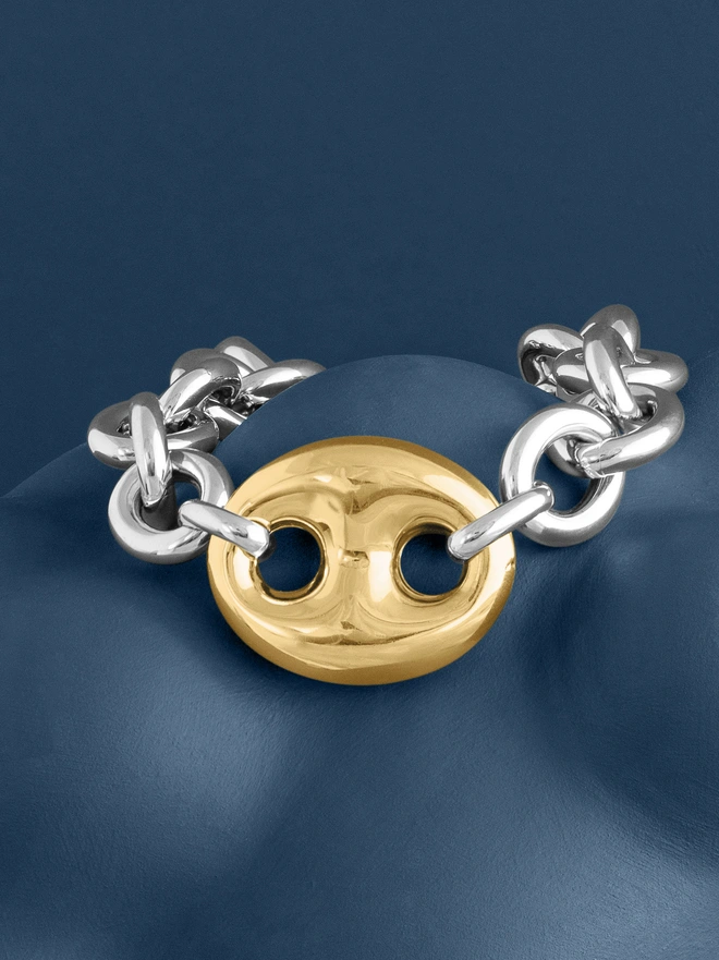 Mixed Metal Marina Link Bracelet LOEL 3