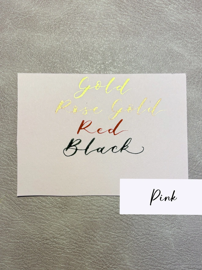 Pink Ink Options