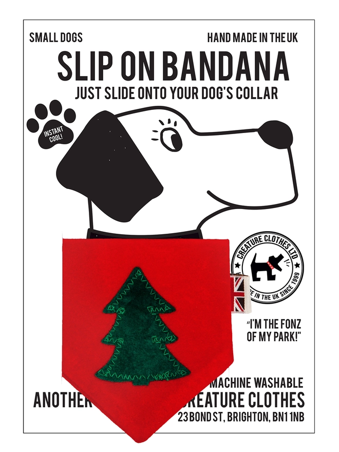 Classic Christmas Tree Slip on Bandana