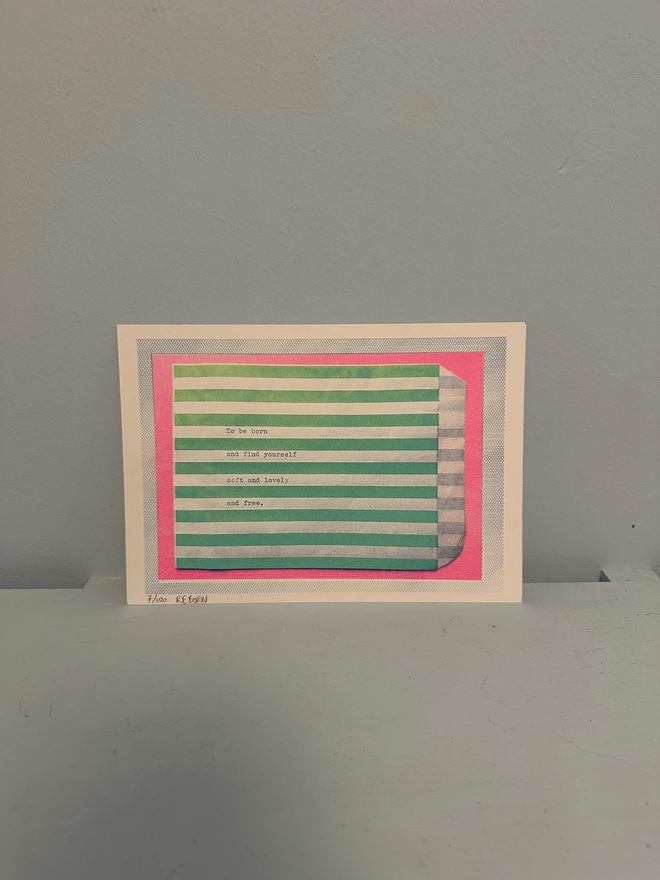 'Reborn' A5 Risograph Print Wall Art