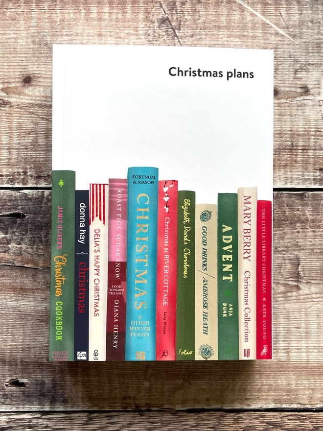 Christmas plans notebook front cover