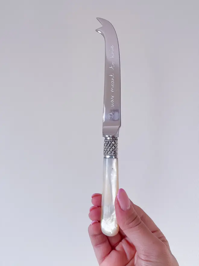 It was meant to brie personalised cheese knife