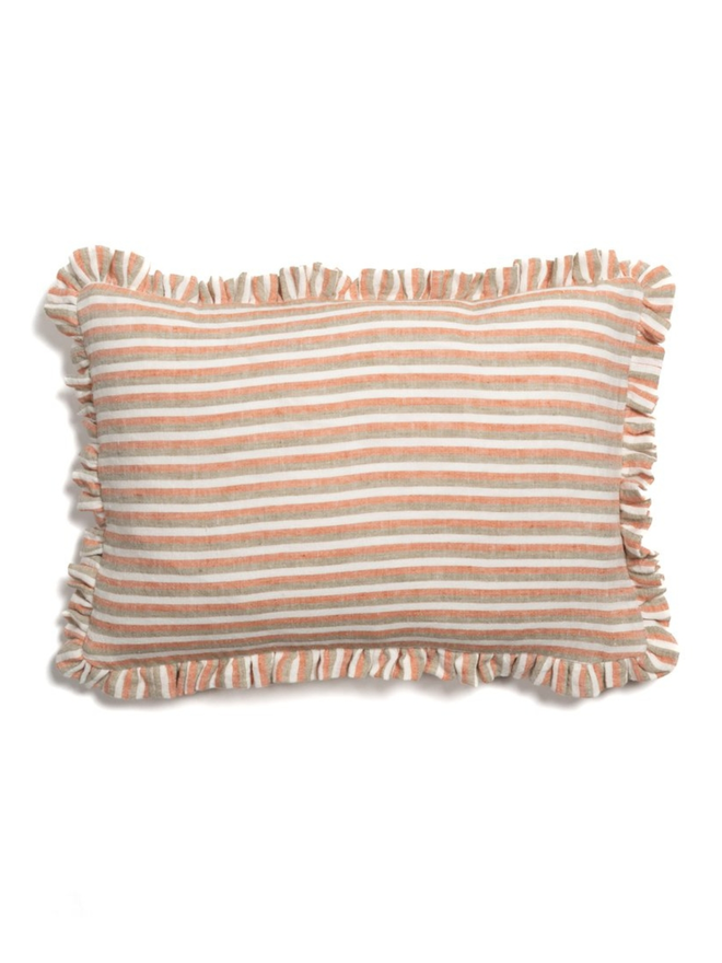Ruffle cushion in liberty florence fabric