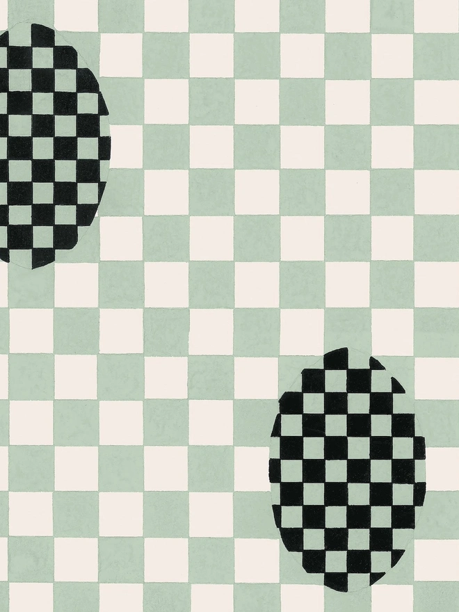 Deco Checkers In Seafoam Bliss Wallpaper Micaela Sharp