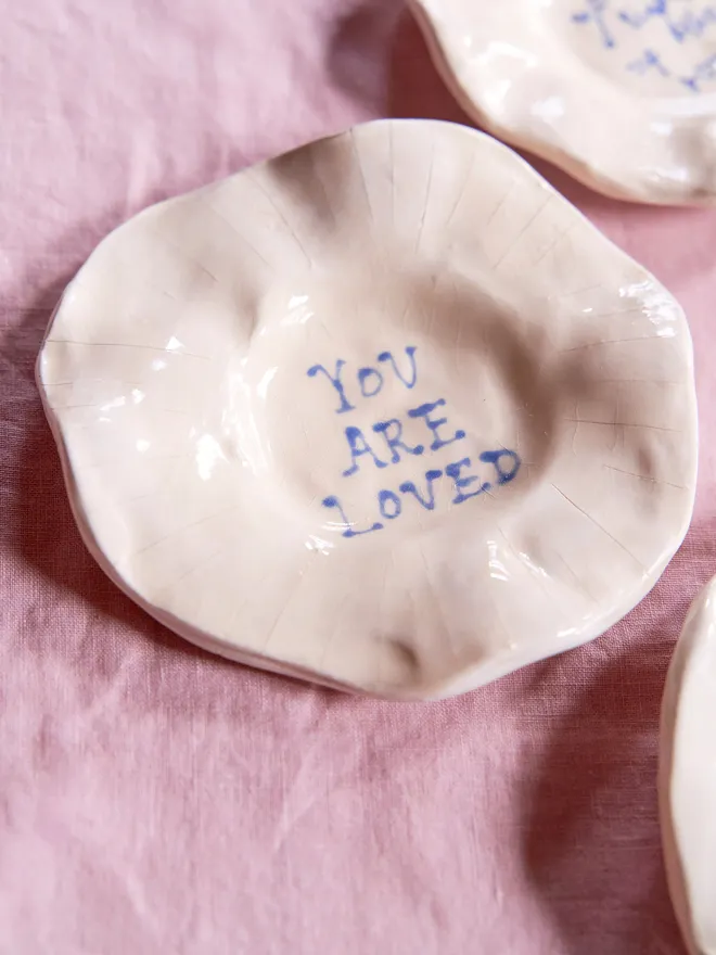 You are loved ceramic art plate