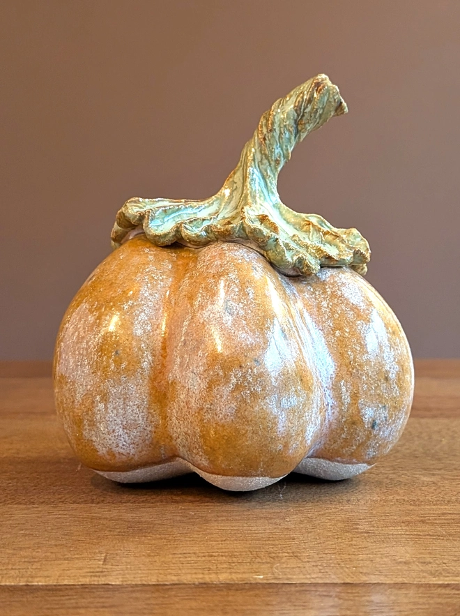 Pumpkin storage pot with lid