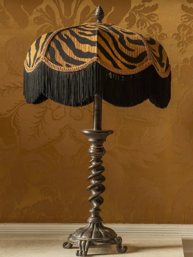 The Tigress Fringed Lampshade