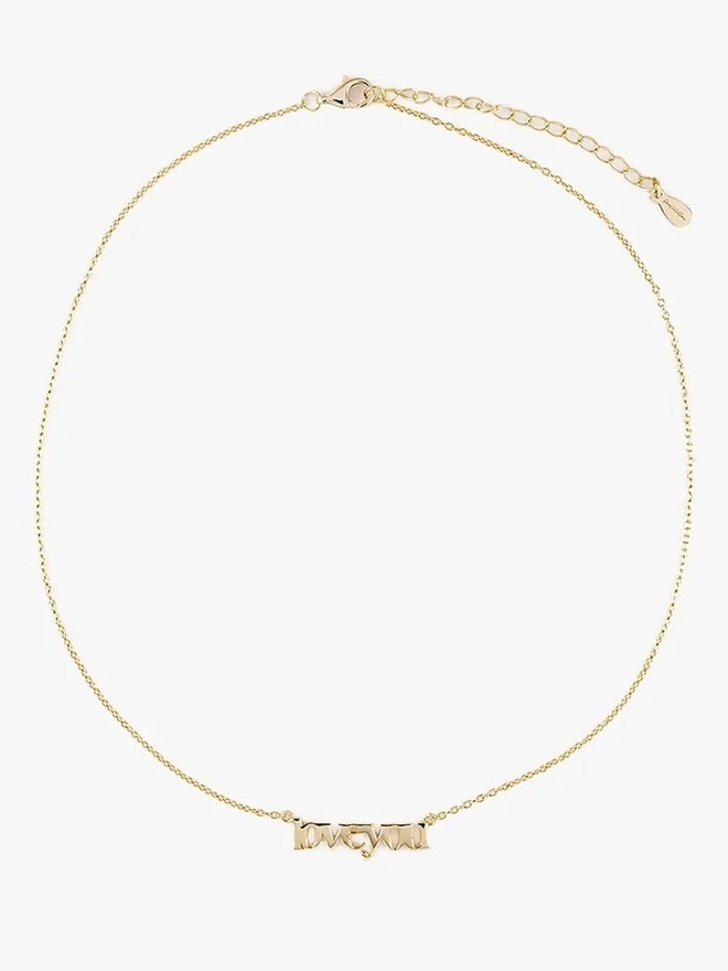 'Love You' Gold Script Necklace