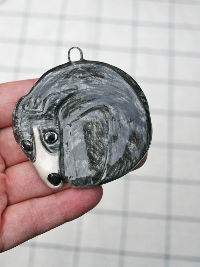 whippet, lurcher, greyhound dog ornament