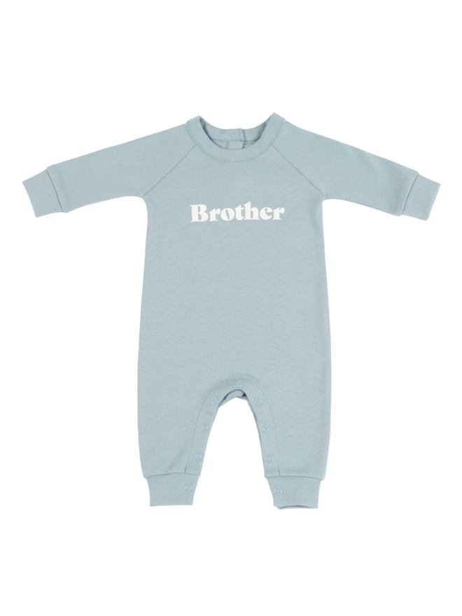 blue brother baby onesie