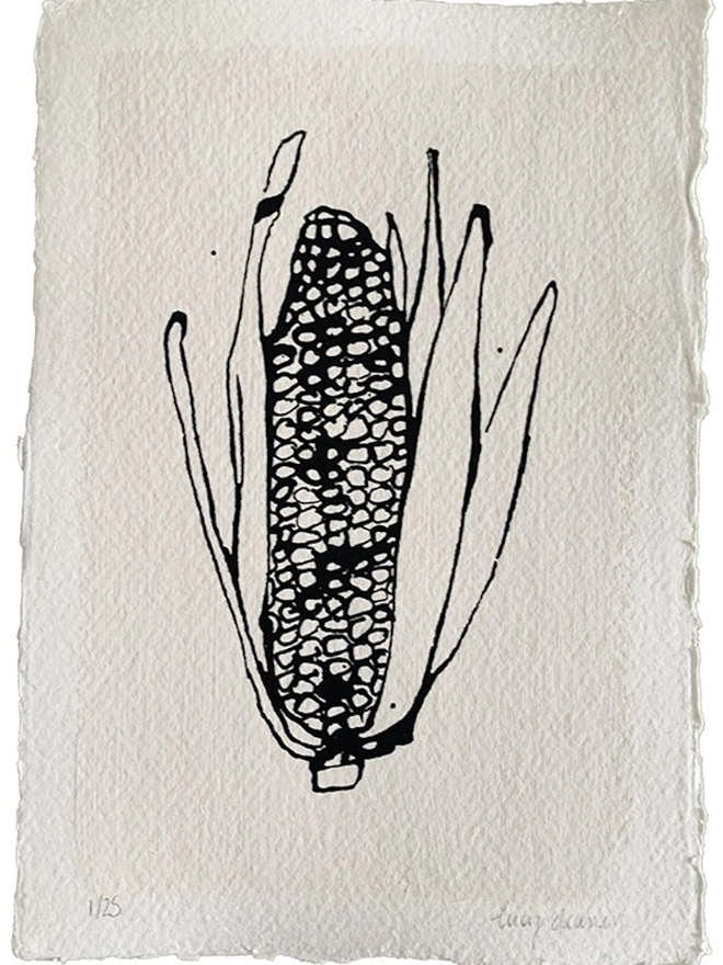 Garden Veg Sweetcorn Screenprint