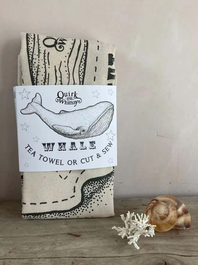 Whale Tea Towel or Cut & Sew