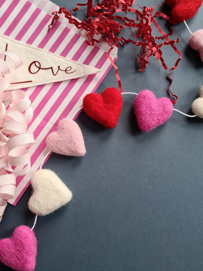 Felt Heart Garland