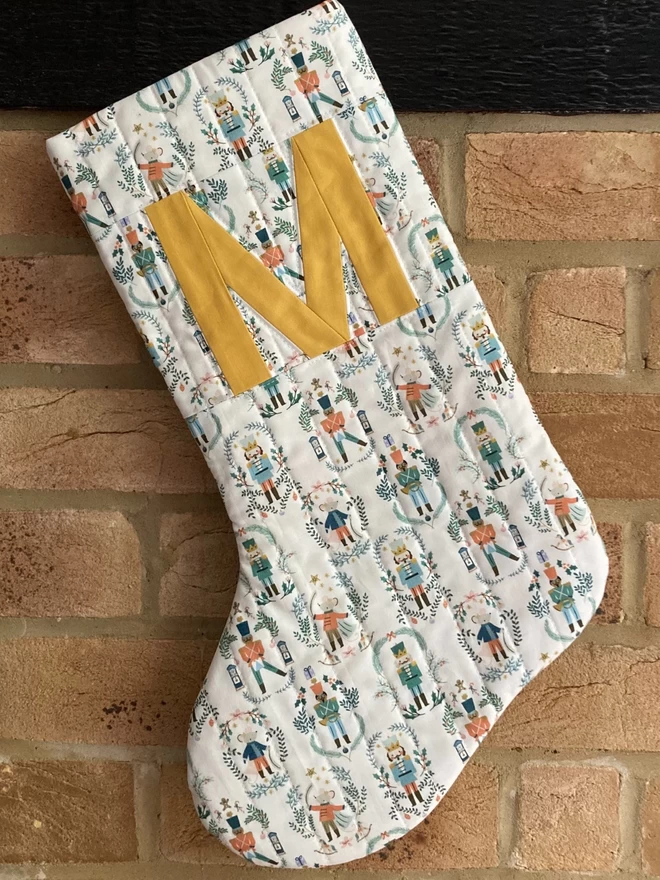 Personalised example of the Cooper and Fred Nutcracker stocking.