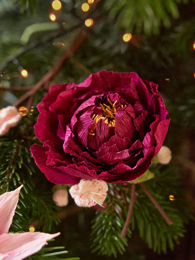 Tree Peony Paper Flower Christmas Tree decoration