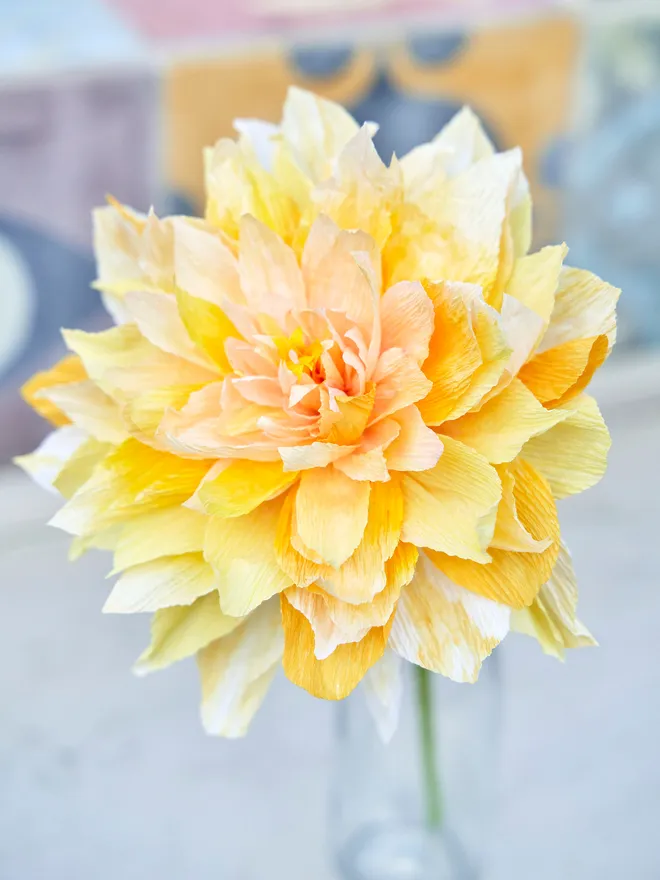 Yellow paper flower