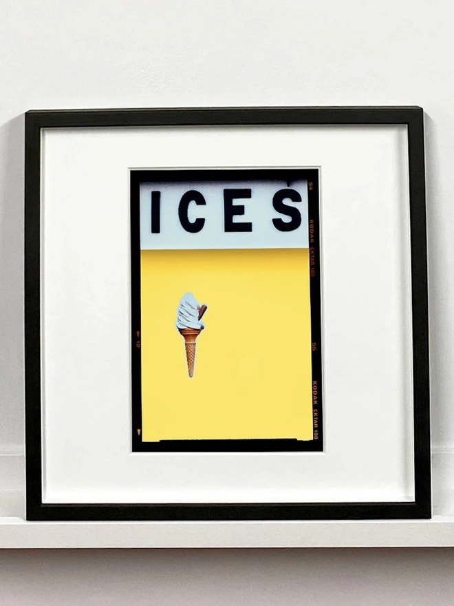 'ICES', Sherbet Yellow, Bexhill on Sea, Colourful Artwork