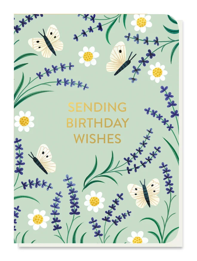 birthday wishes seed stick card