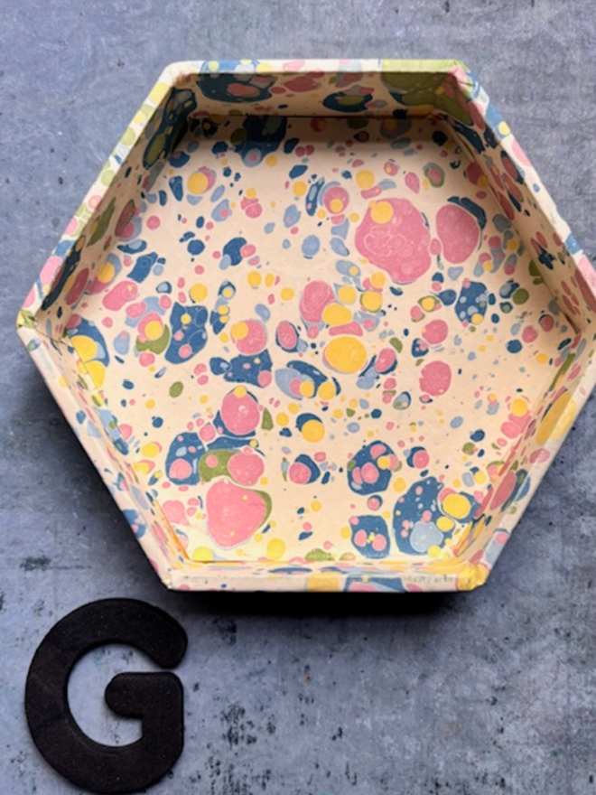 Hexagonal Small Trinket Tray. Type G trinket tray.