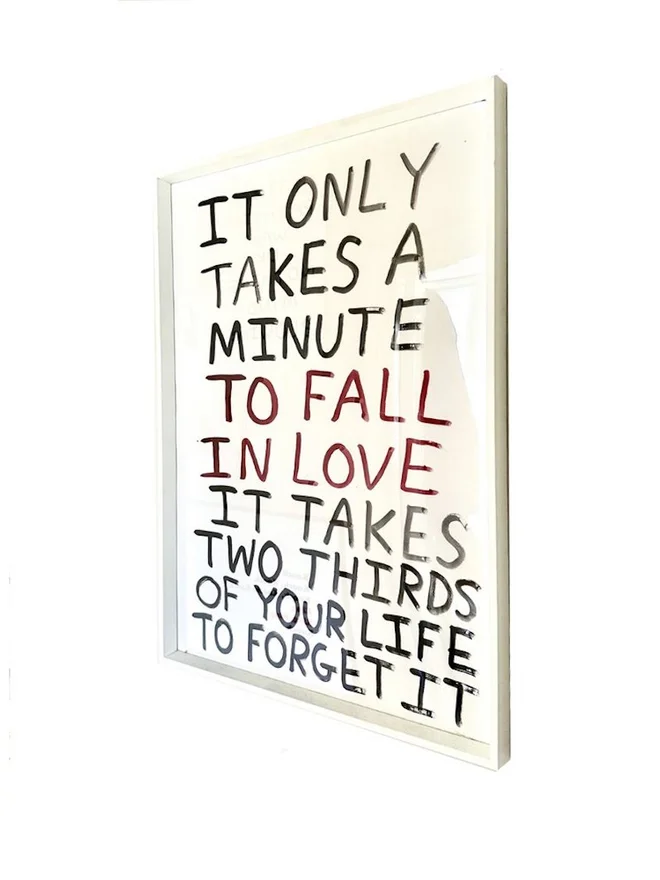 'It Only Takes A Minute To Fall In Love' Artwork