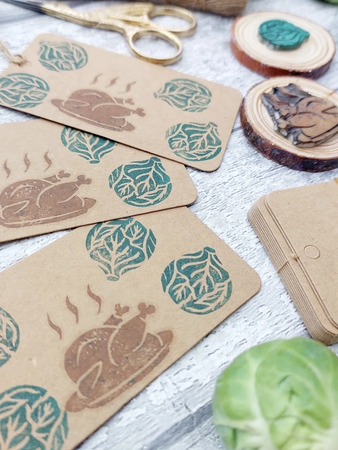 Christmas Dinner Ink Stamps