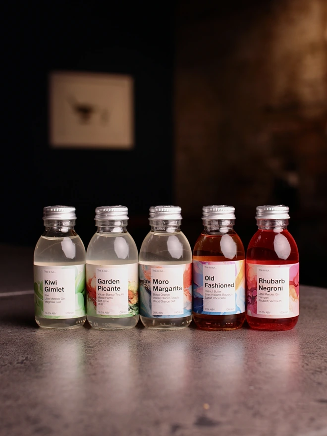 Gift box of mini cocktails