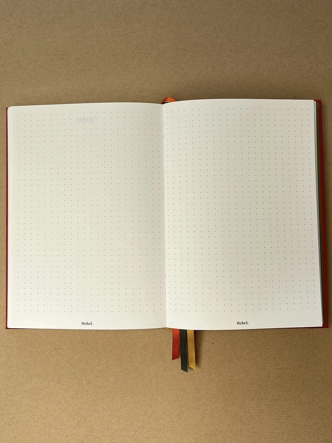 Burnt Orange A5 Seasonal Notebook - Dotted Spread