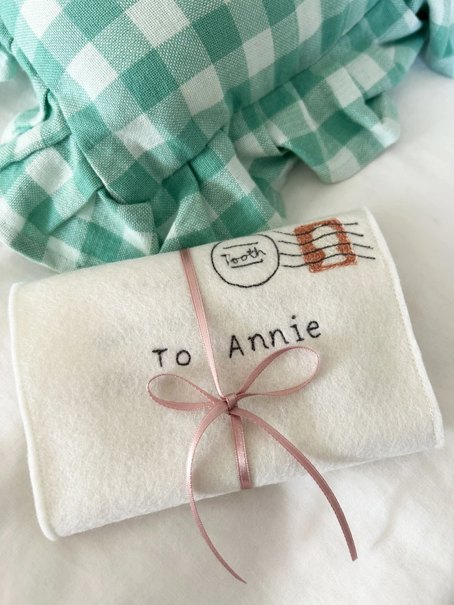 Embroidered Personalised Tooth Fairy Letter
