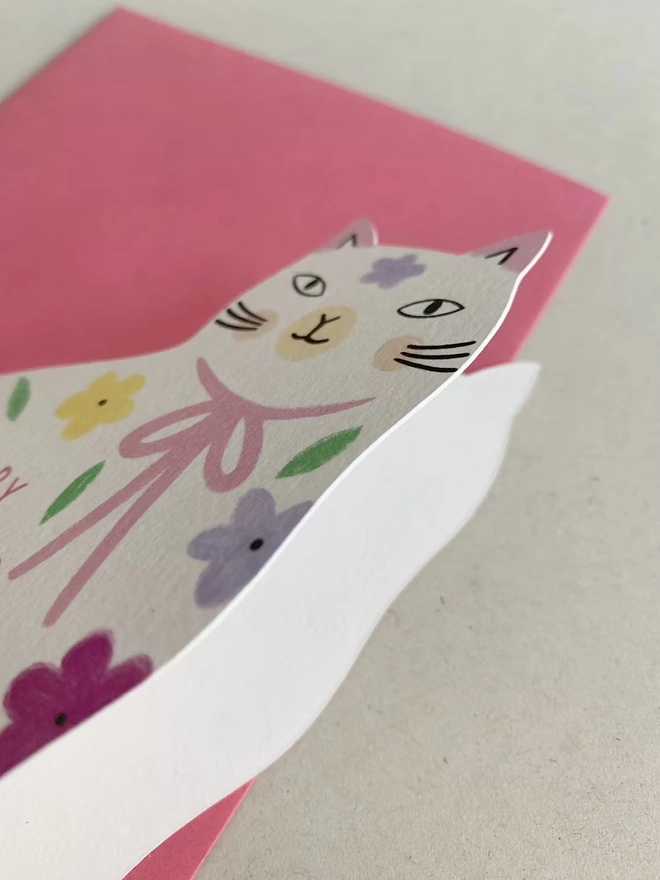 'Happy Mother's Day' Floral Kitty Card