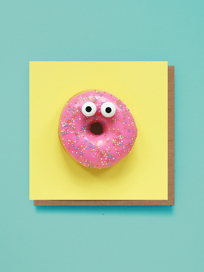 A  doughnut with eyes 