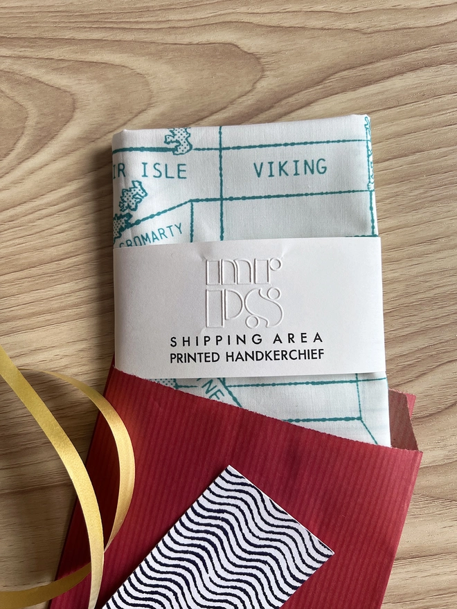 Mr.PS Shipping Handkerchief in optional gift wrap