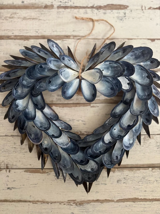 Heart Shaped Mussel Shell Wreath