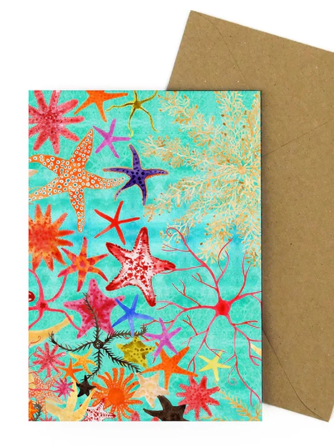 Asterozoa Starfish Greetings Card