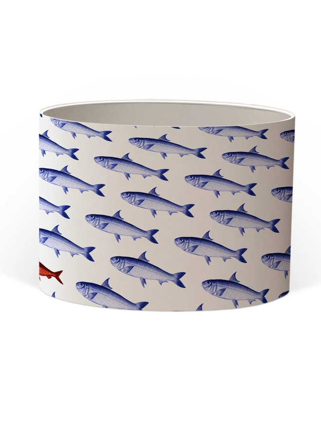 Red Herring and sardine  lampshade by Mountain & Molehill