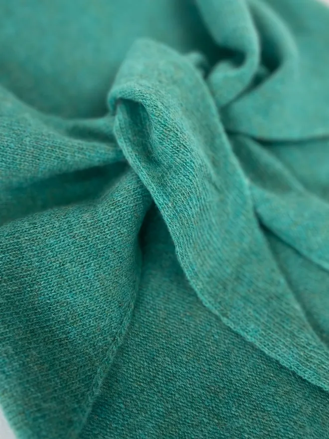 Penny Grace Knitwear Jade Triangle Scarf Detail
