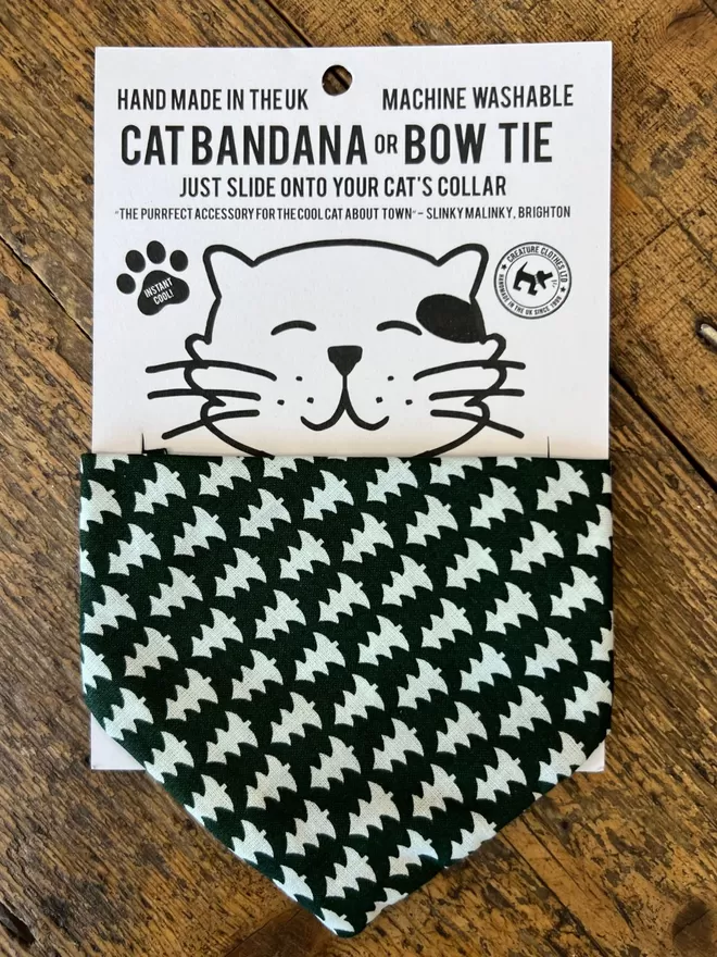 Multi Christmas Tree Print Slip on Cat Bandana