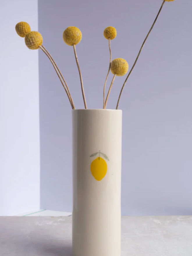 Symbol Vase. A vase with a lemon design.
