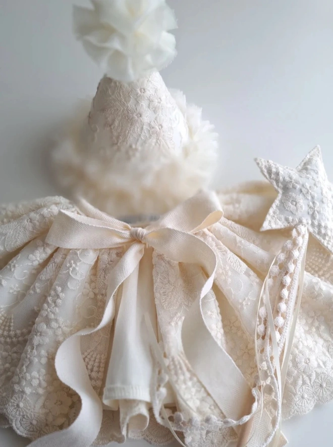 Lucine Lace Cape & Wand Collection  in a cardboard box