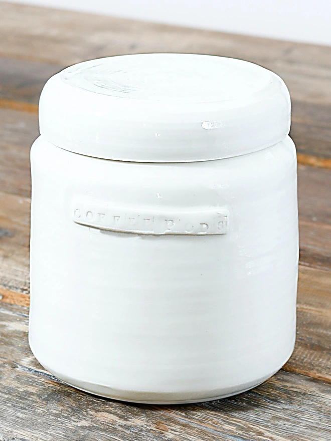 'Coffee Pods' Large Storage Jar