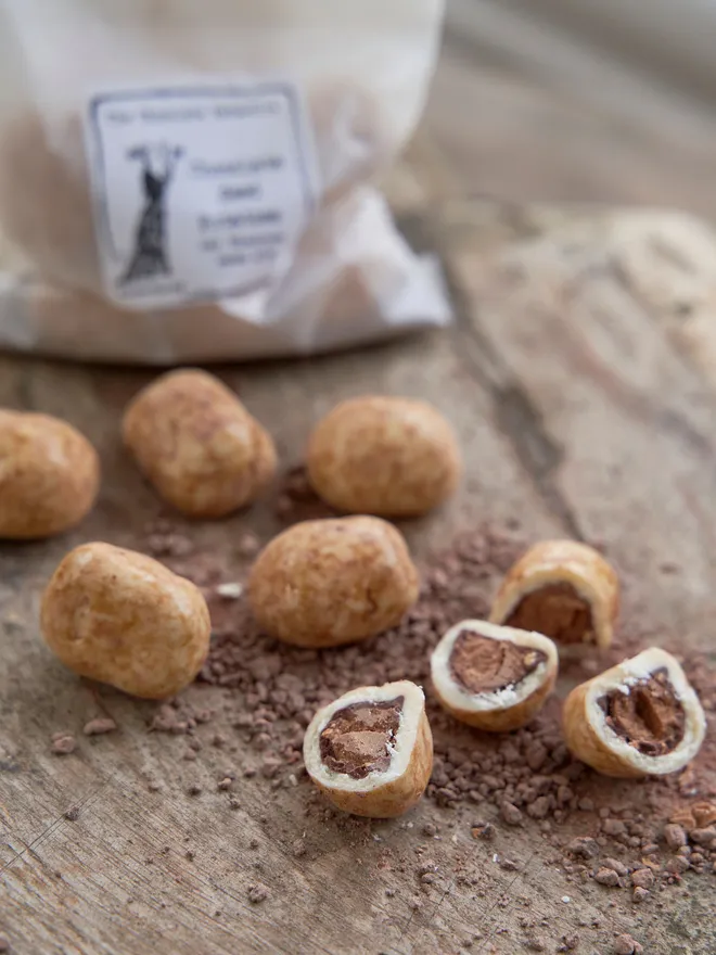 Chocolate potatoes with chocolate soil