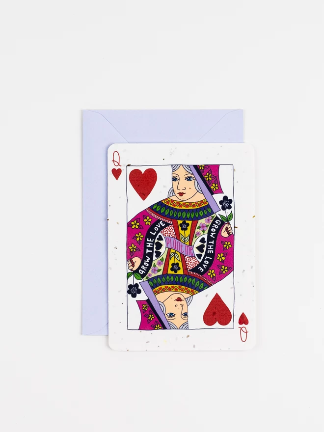 Ruby & Bo Queen of Hearts Plantable Card
