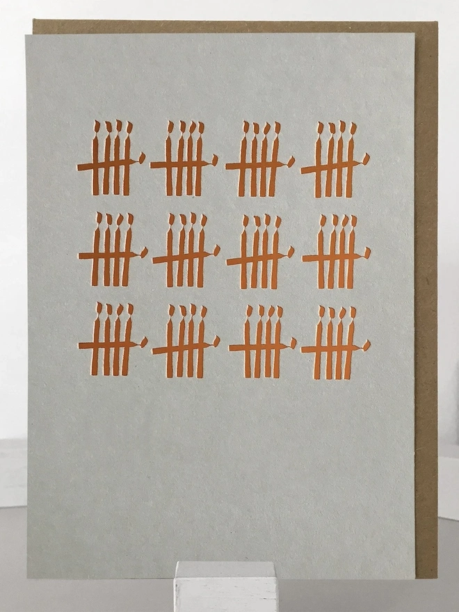 'Happy Birthday' 60th Birthday Foil Candle Tally Card 