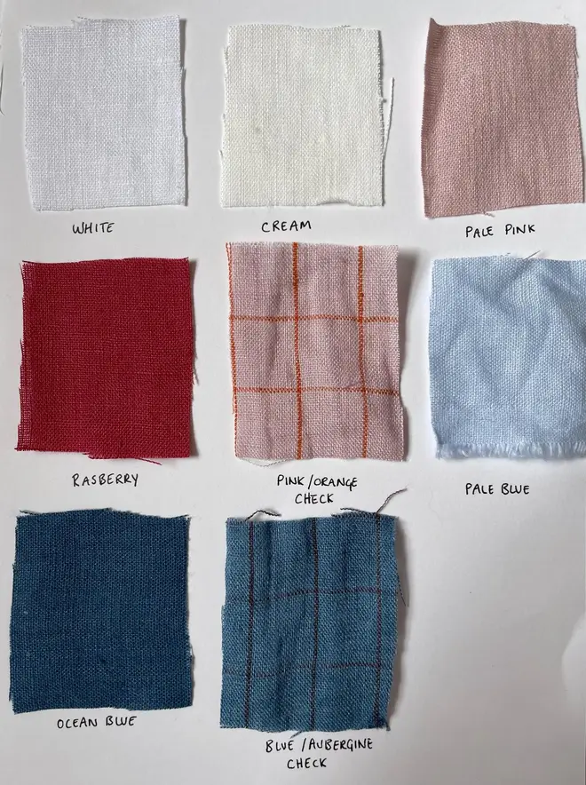 Personalised Handmade Embroidered Linen Cushion, eight colour options to choose from. 