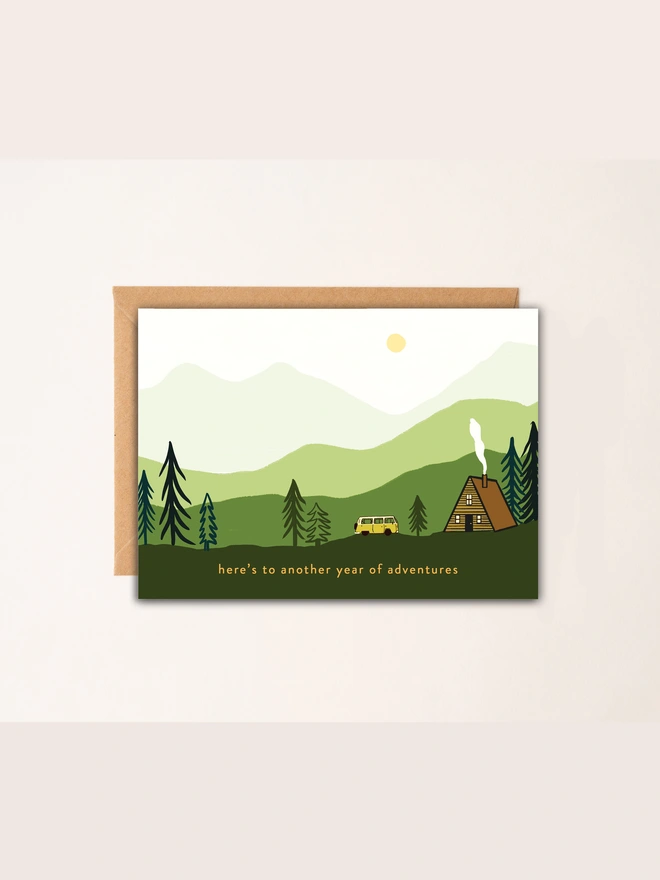 Here's to another year of adventures camper van card