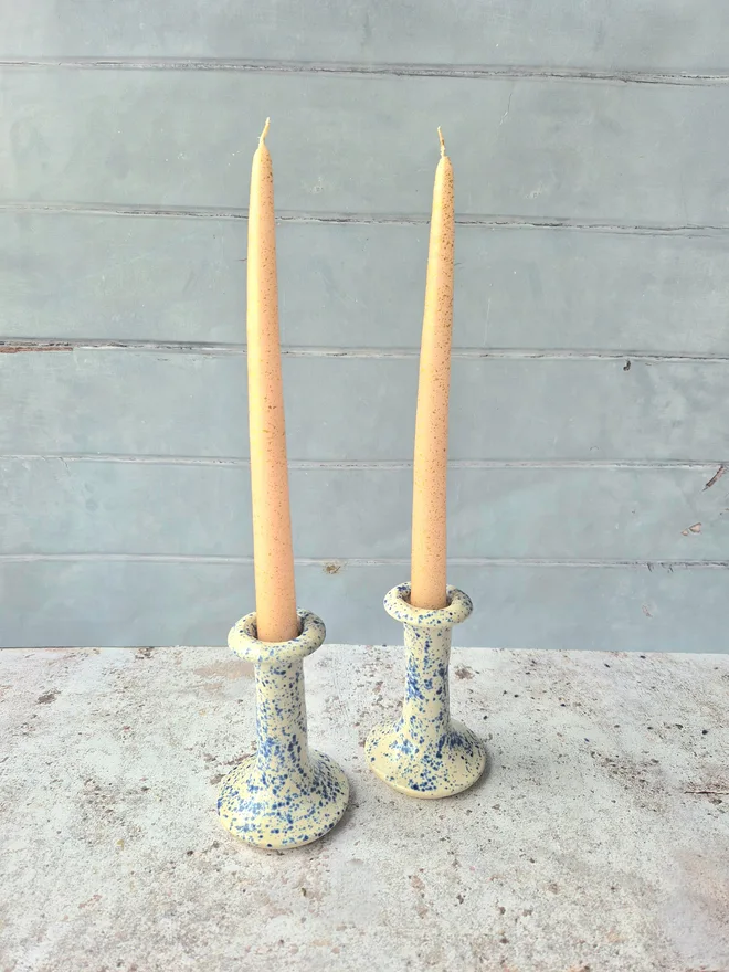 ceramic candlestick holder, pottery candlestick holder, Jenny Hopps Pottery, Candle gift, 