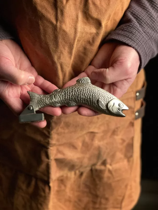 ‘Amaris’ The Fish Door Knocker seen after it was made