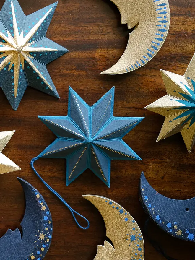 Midnight Star Screen-Printed Board Decoration